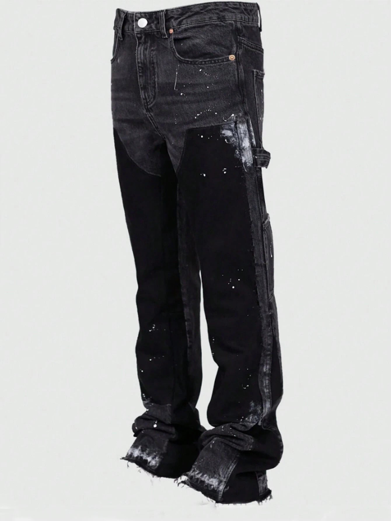 Black Denim Jeans with Paint