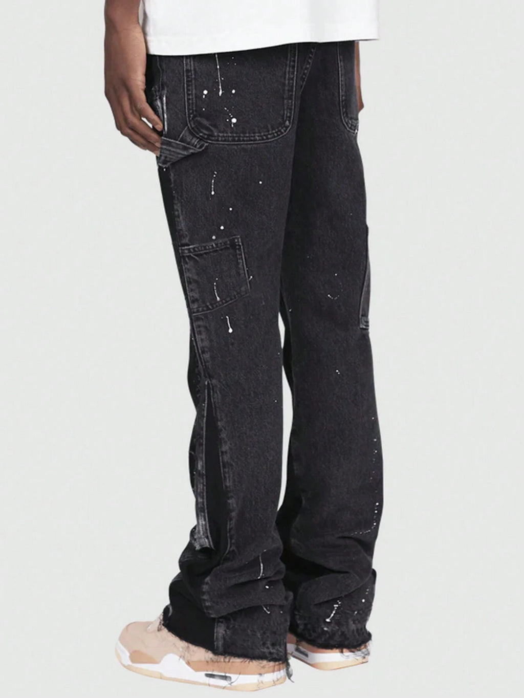 Black Denim Jeans with Paint