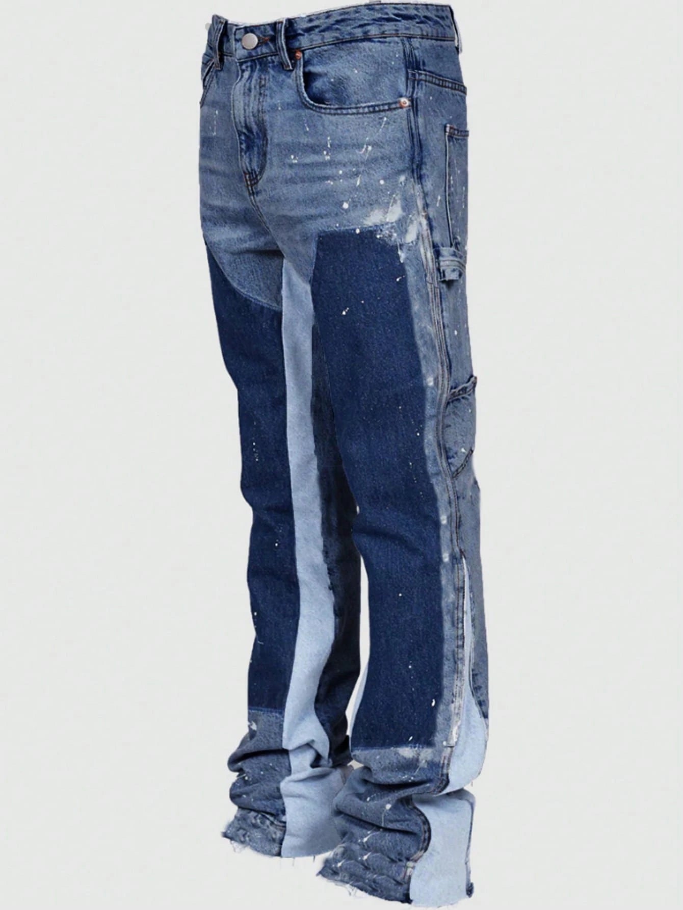 Blue Denim Jeans with Paint