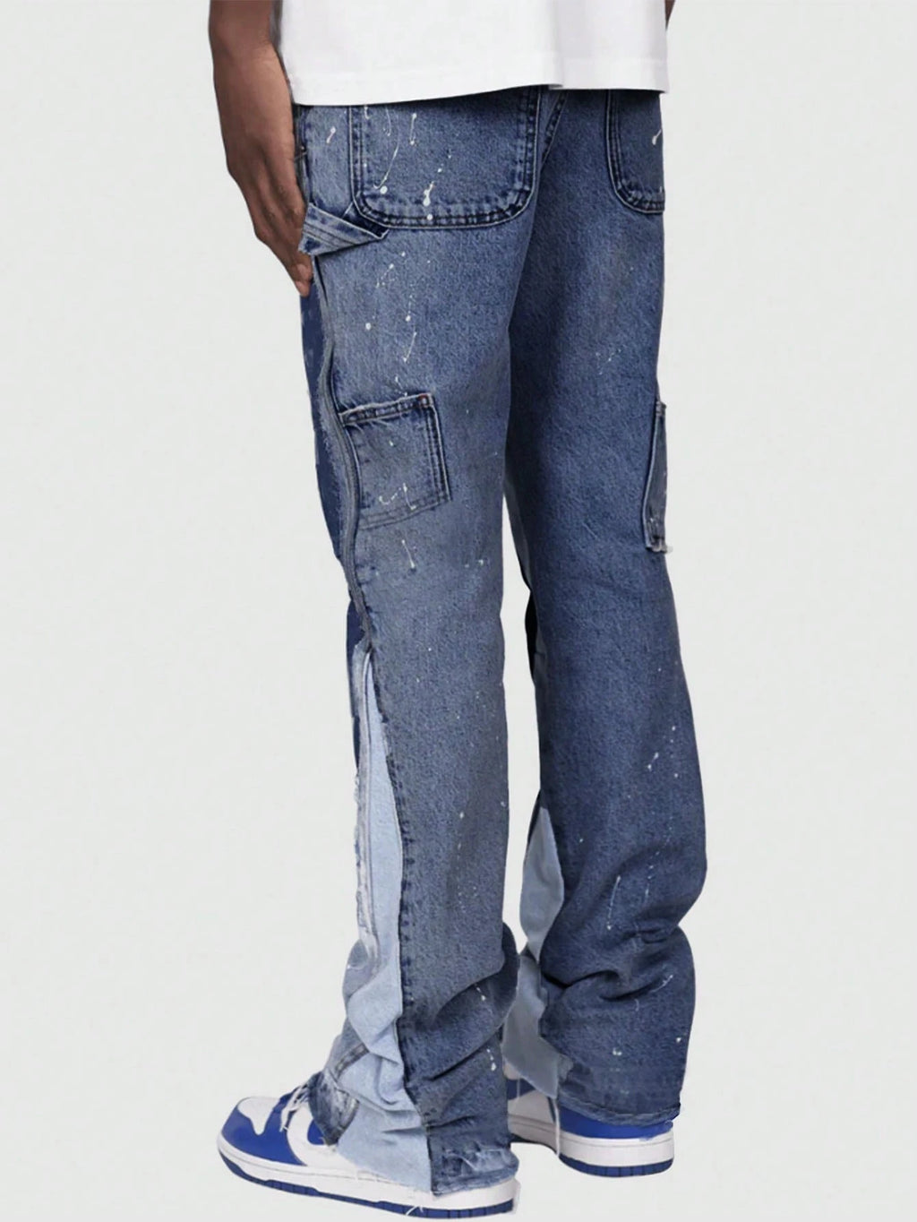 Blue Denim Jeans with Paint