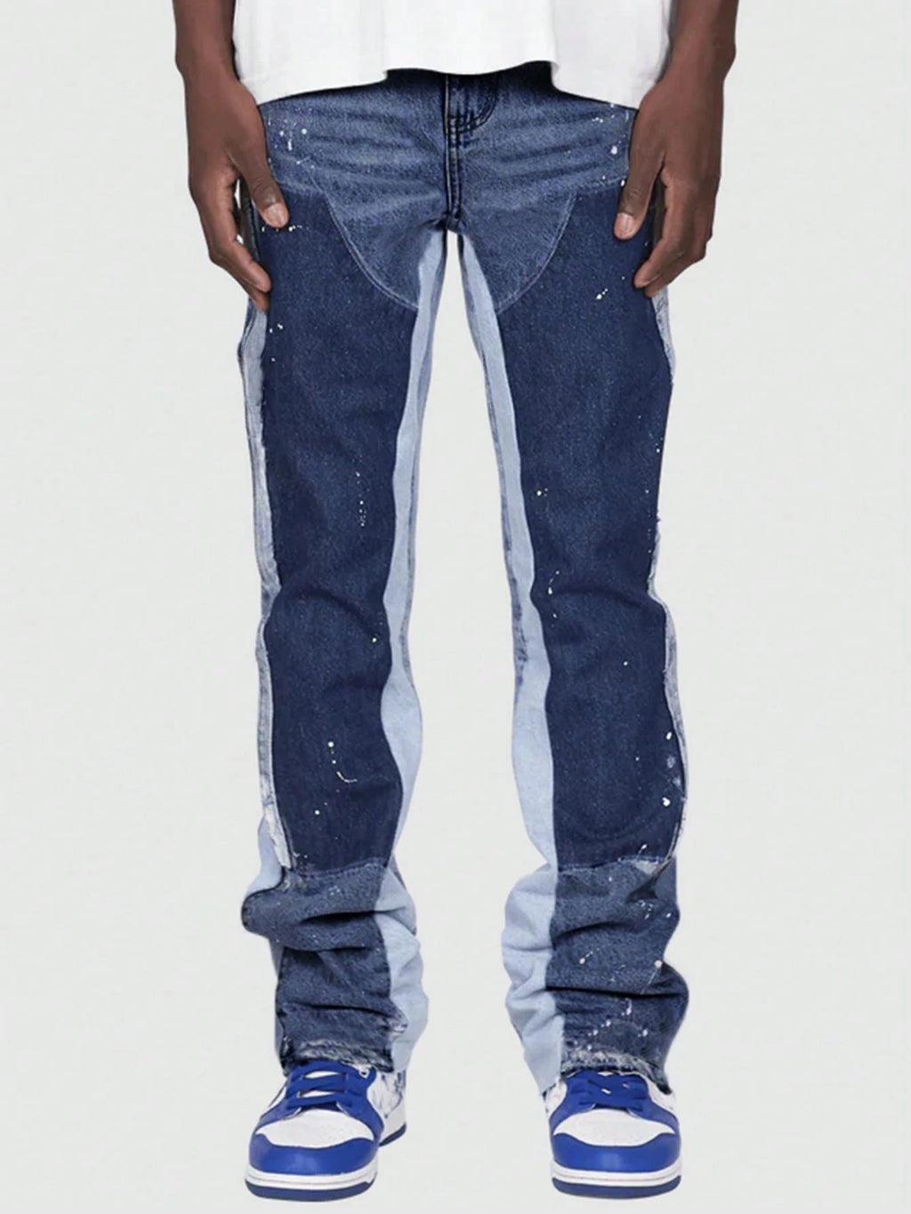 Blue Denim Jeans with Paint