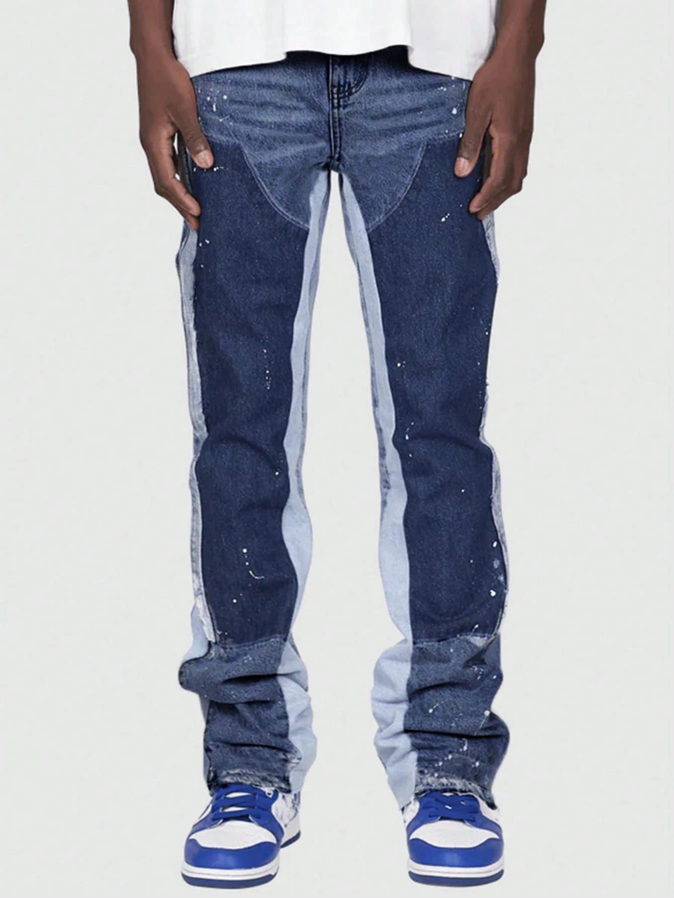 Blue Denim Jeans with Paint